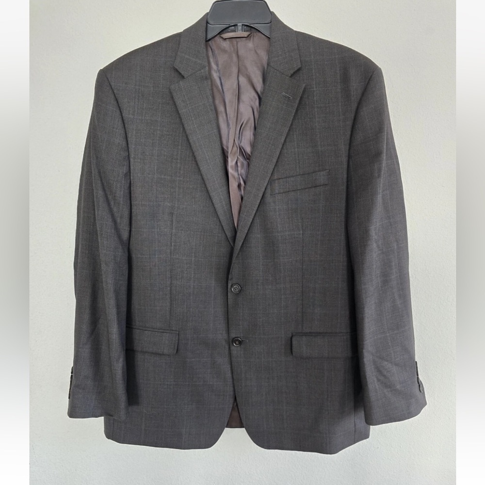 Lauren Ralph Lauren Sports Coat Men 44R Gray 100% Wool 2button Pinstripe Career